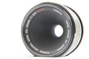 ασπρομαυρα, ασπρομαυρο, φιλμ, φιλμς, σκοτεινος, θαλαμος, φωτογραφικά, χαρτια, χημικα, τσαντες, τριποδο - CANON MACRO lens 50mm f3,5 S.S.C. MF FD μεταχειρισμένος.